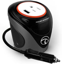 Power Bright XC120 Cup Inverter, 120-watt 12V DC cigarette lighter to 120V AC to power laptop notebook & more w/ 3 USB ports 2.1A shared compatible with iPad & more