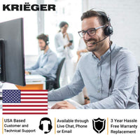 Krieger 400 Watt 12V DC to 110V AC Car Power Inverter, Modified Sine Wave, 2 Outlets, 2 USB Ports, Cigarette Lighter Plug & Clamps - ETL Certified to UL and CSA Standard.