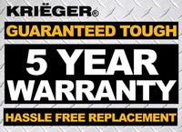 ULT1700 Krieger 1700 Watt Voltage Transformer, 110/120V to 220/240V image of 5 year warranty